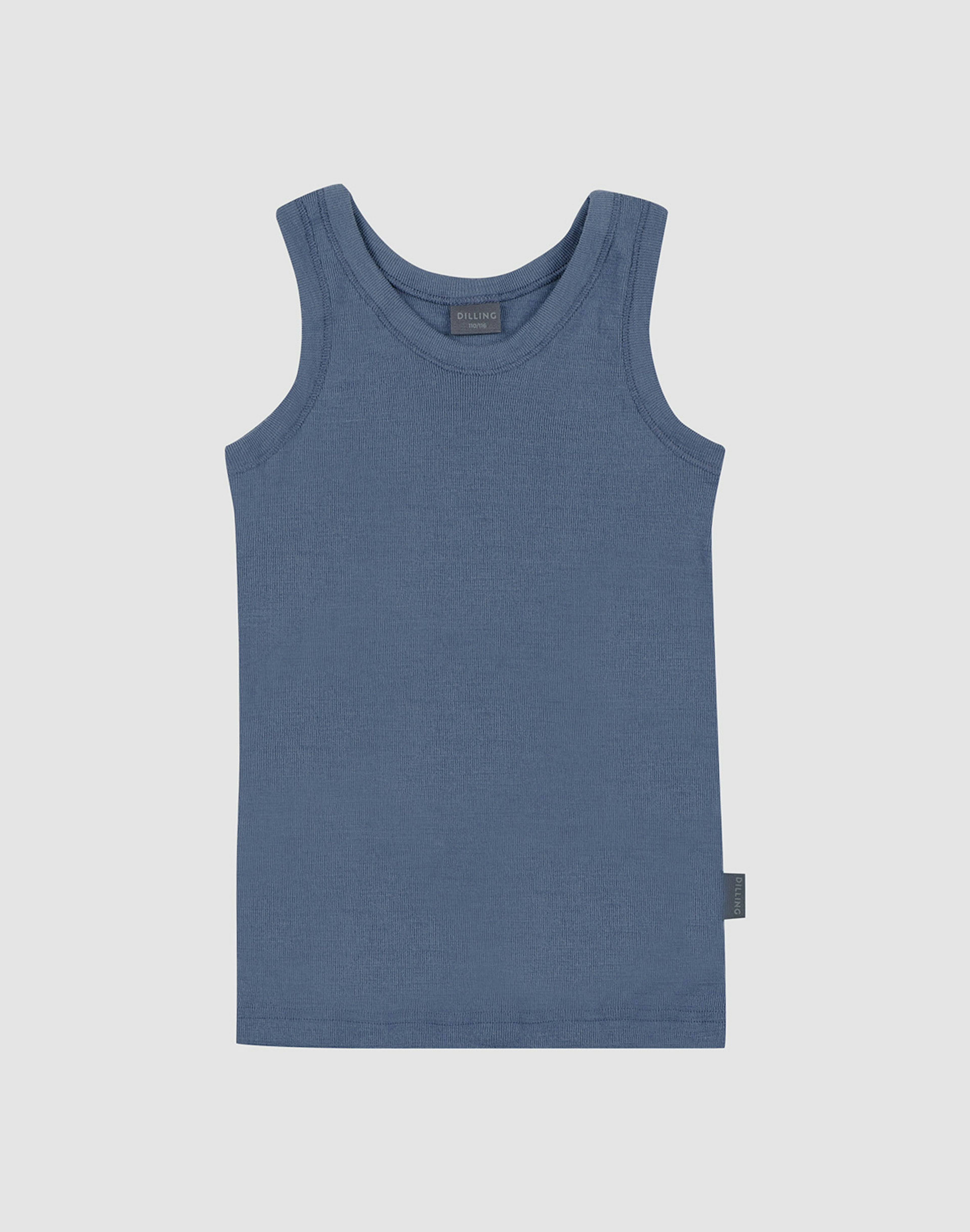 Tanktopp i merinoull til barn Tordenblå