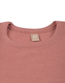 Kjole i merinoull til barn Mørk pink