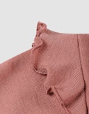 Kjole i merinoull til barn Mørk pink