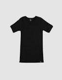 T-shirt van merinowol voor kinderen Zwart