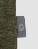 Children's merino wool long sleeve top Dark green melange