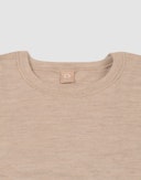 Långärmad topp i merinoull för barn Beige melange