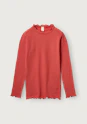 High neck long sleeve top with babylock