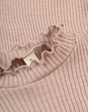 Langermet topp med rysjekant i merinoull til barn Vintage-ballerina