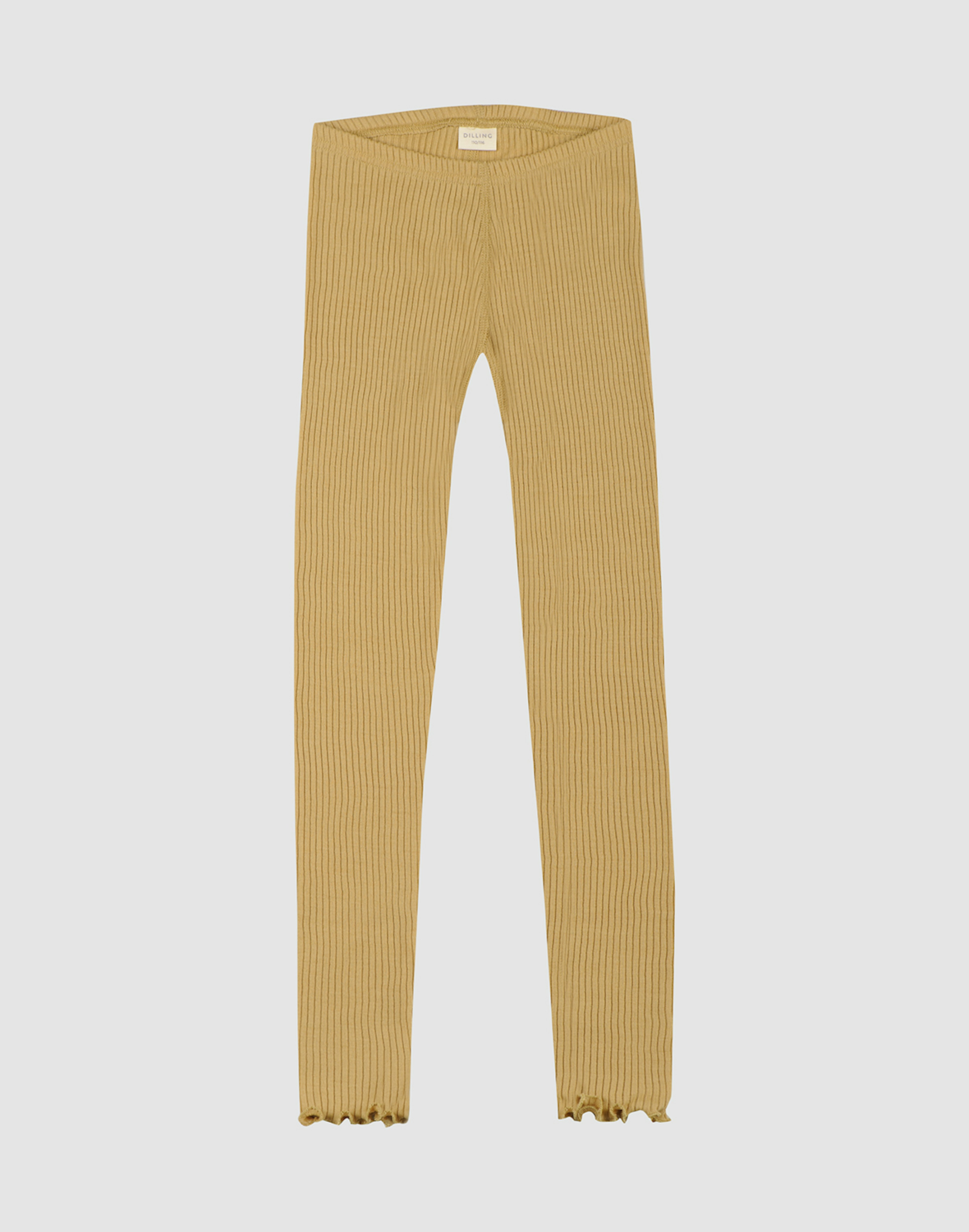 Leggings med rysjekant i merinoull til barn Honning