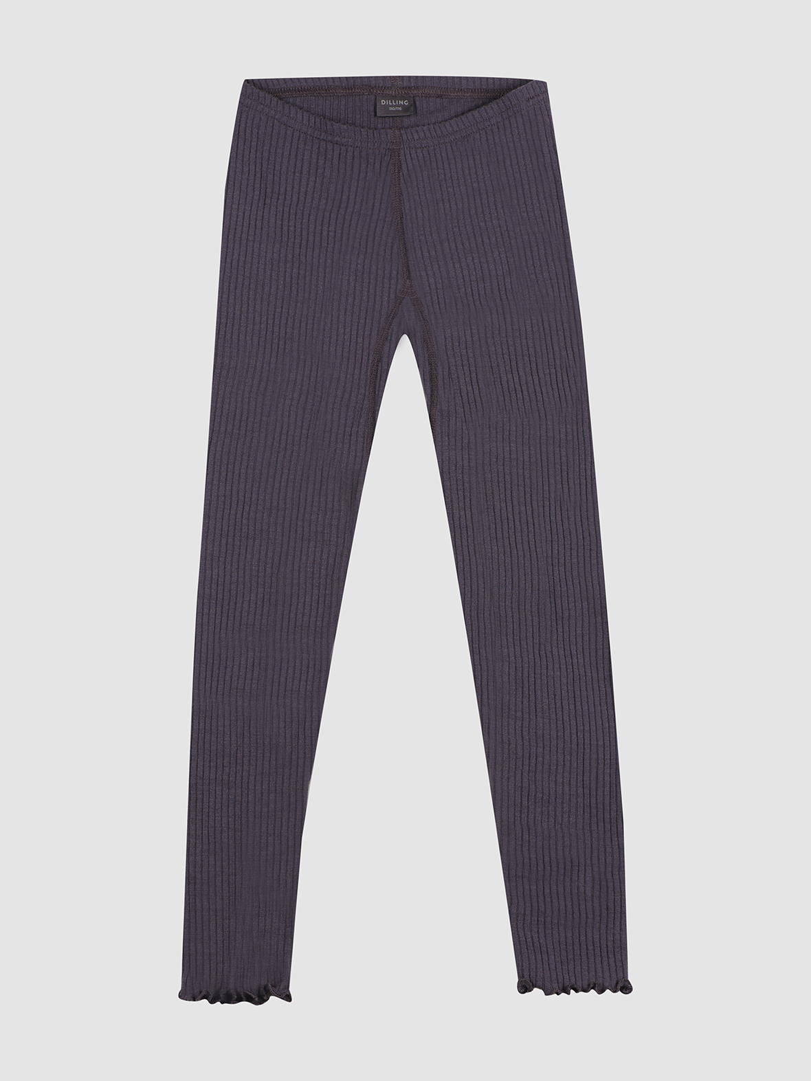 Leggings med rysjekant i merinoull til barn