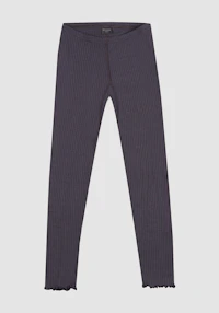 Leggings med rysjekant i merinoull til barn