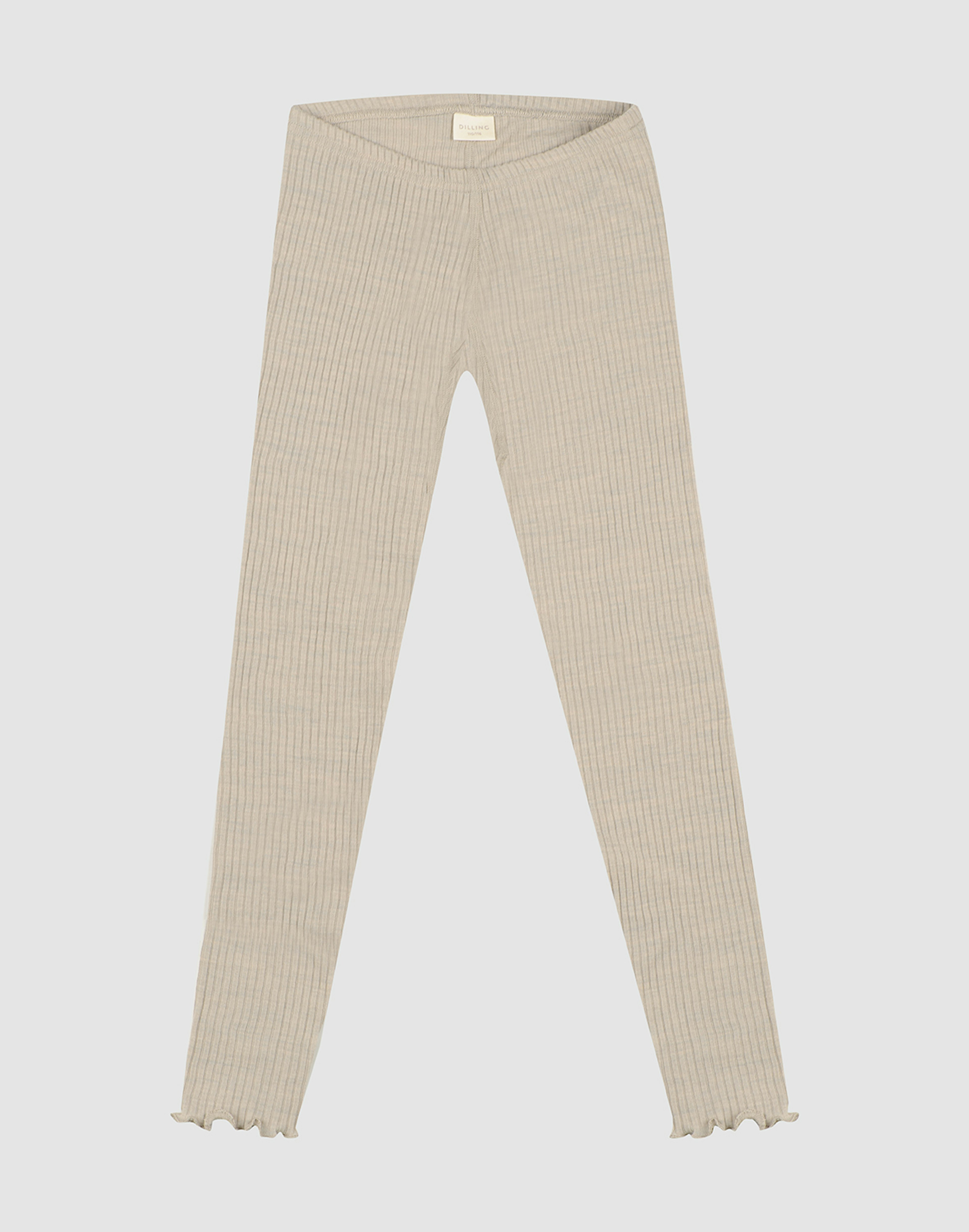 Leggings med rysjekant i merinoull til barn Månestein