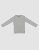 Children’s cotton long-sleeve top Light grey melange
