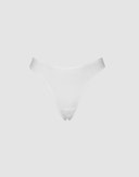 String met hoge taille van katoen voor dames Wit