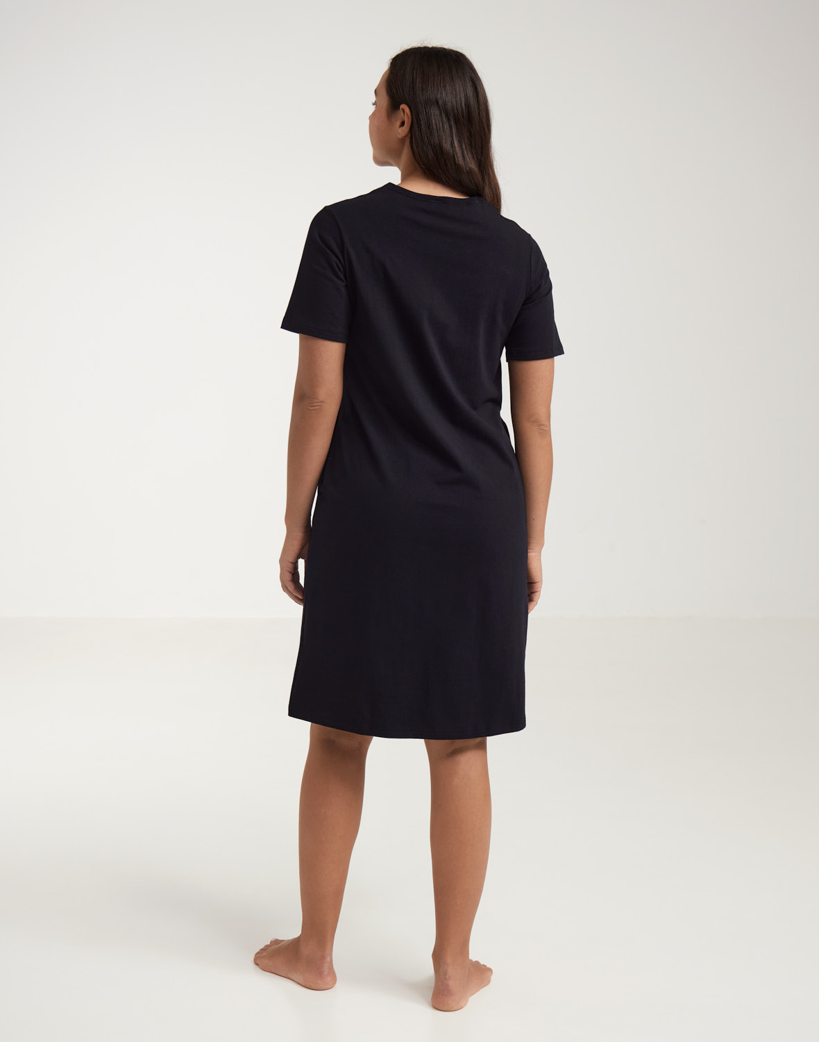 black t shirt dress with pockets