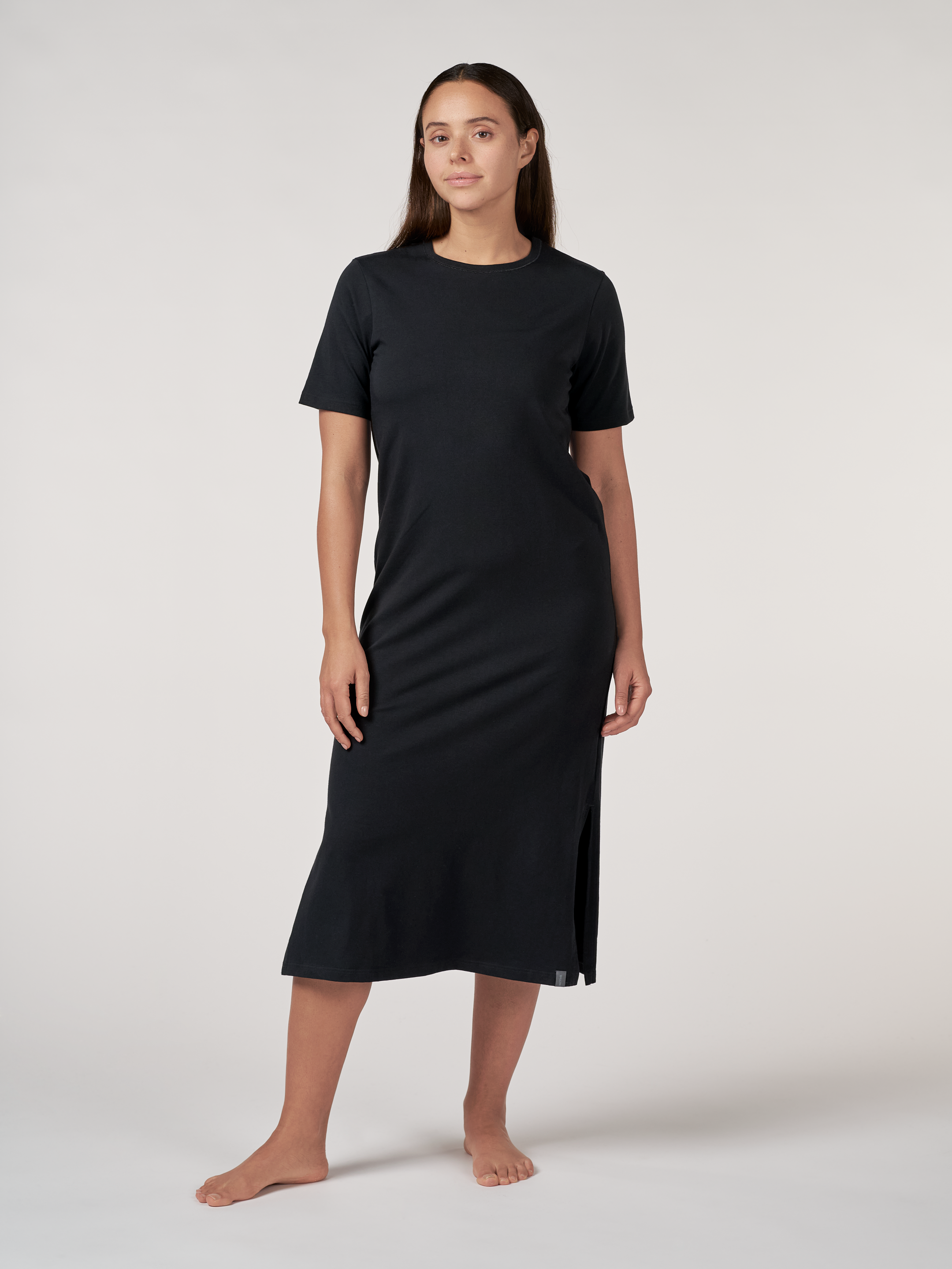 knee length dresses for ladies Finley T-shirt Midi Dress – Inherit Co