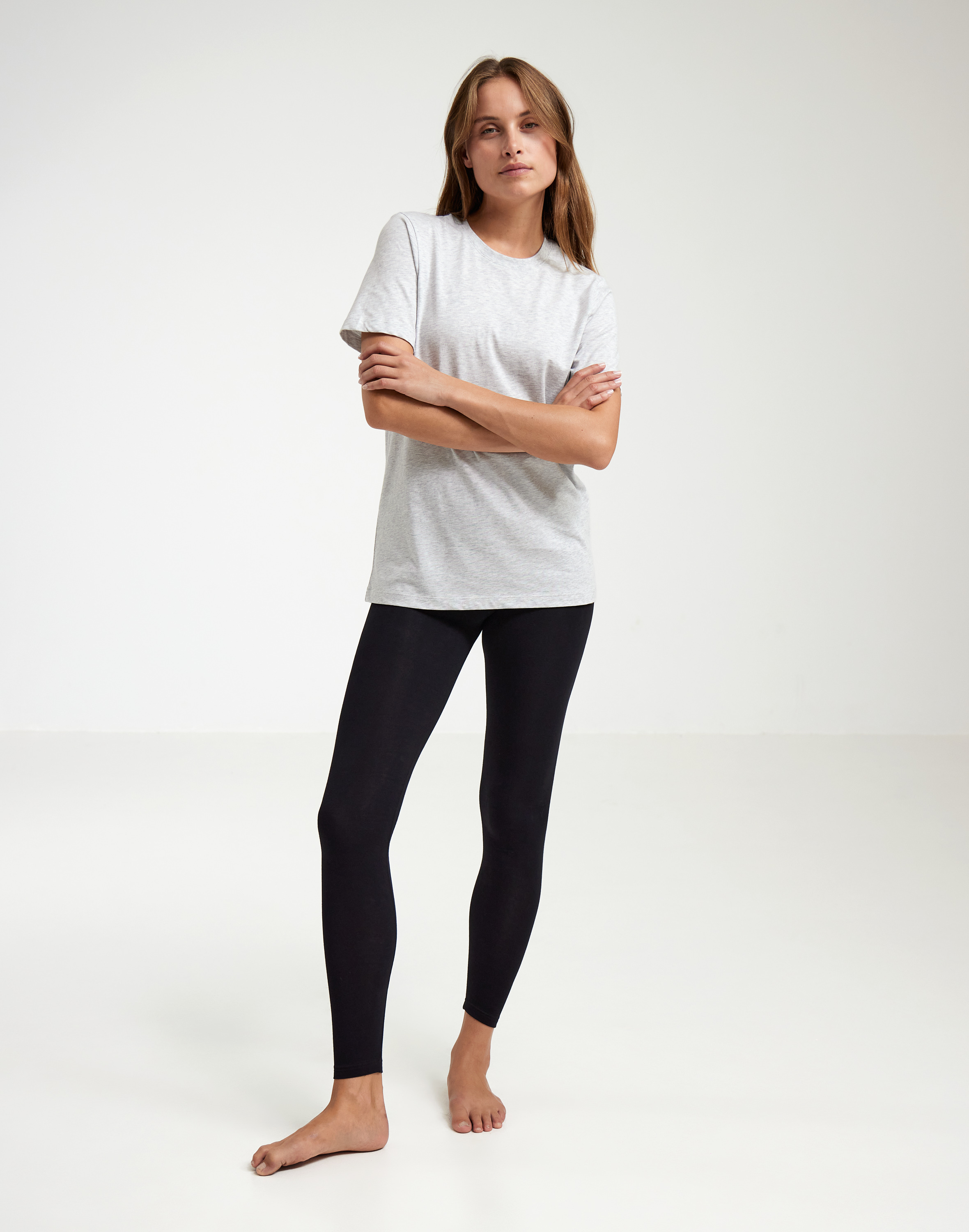 Legging van katoen voor dames in Zwart Dilling