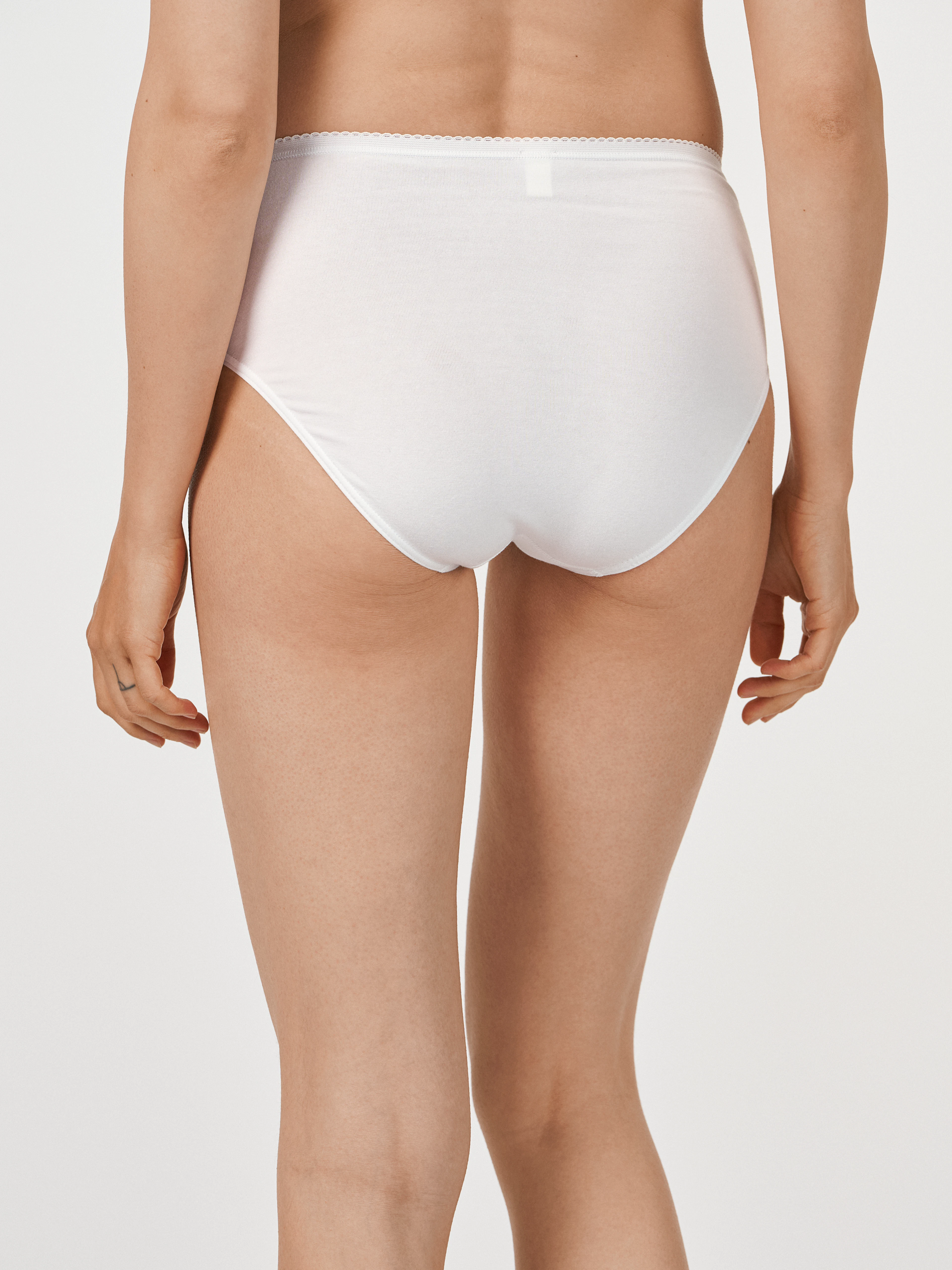 Midi briefs in cotton for women in White - $28.99 - Dilling