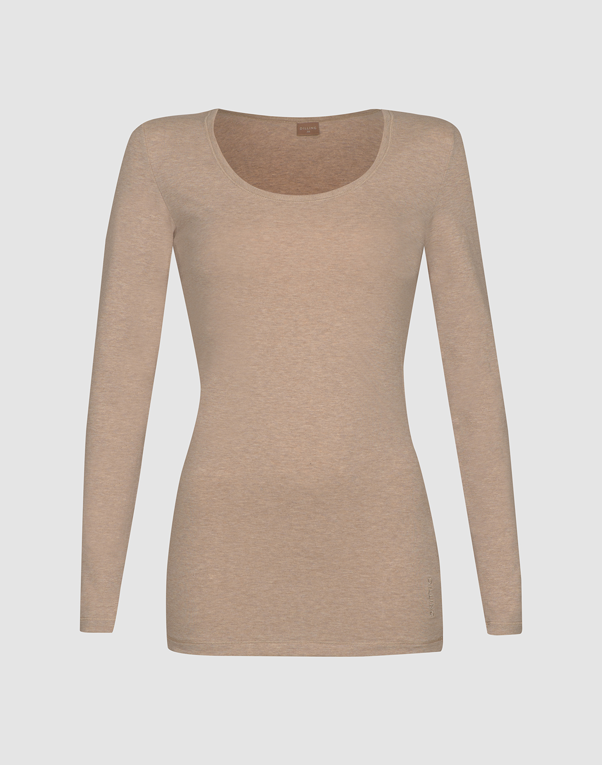 Shirt van katoen voor dames Beige melange Dilling