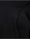Dam-T-shirt med långa ärmar Ekologisk bomull/elastan Svart