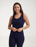 Tanktop van merinowol voor dames Donker marineblauw