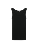 Tanktopp i merinoull til dame Svart