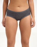 Women's merino wool midi briefs Dark grey melange