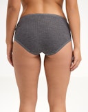 Women's merino wool midi briefs Dark grey melange