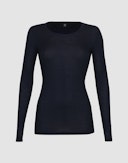 Shirt van merinowol voor dames Donker marineblauw