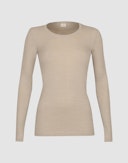 Women's merino wool long sleeve top Moonstone