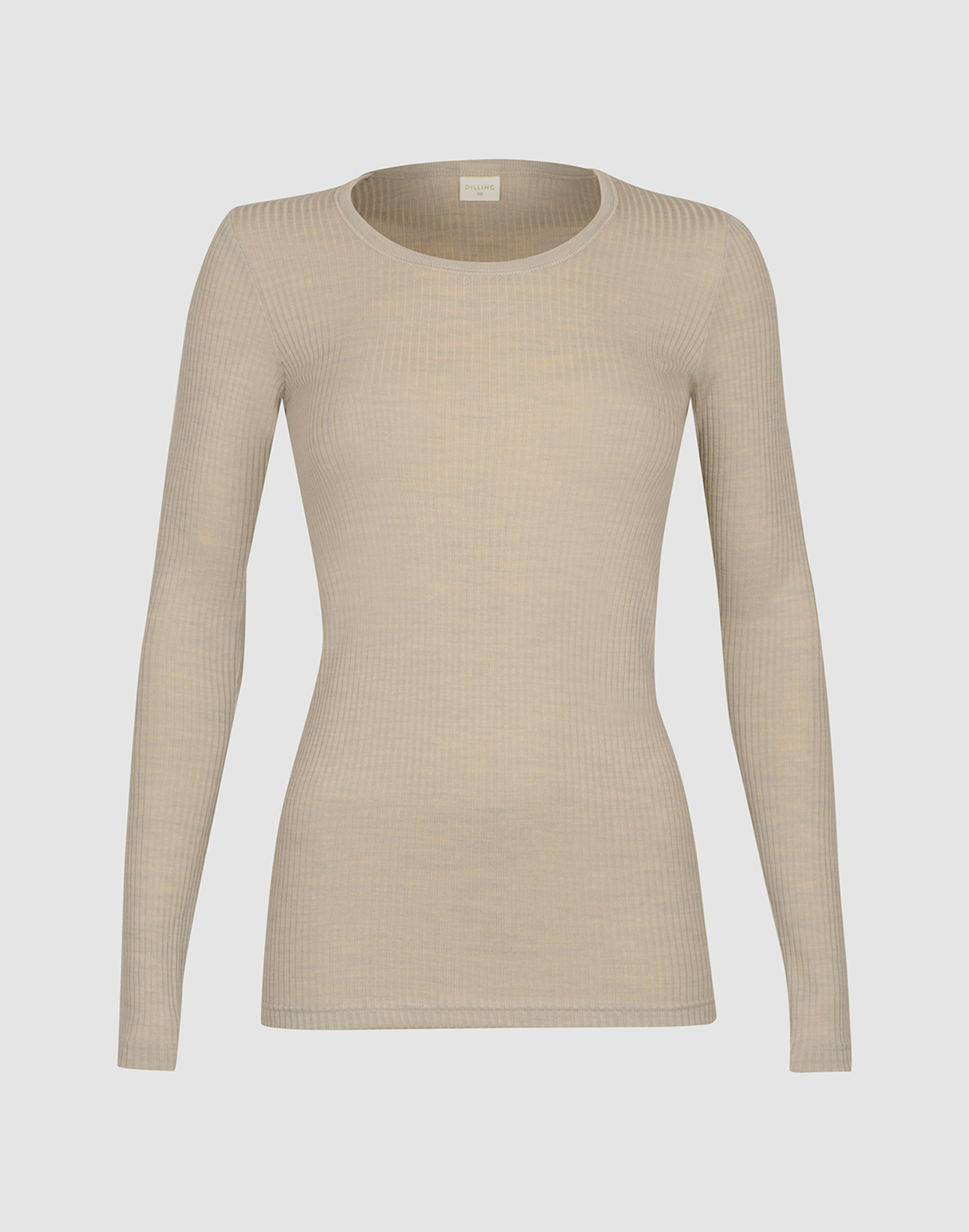 Women's merino wool long sleeve top Moonstone