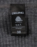 Women's merino wool high neck top Dark grey melange