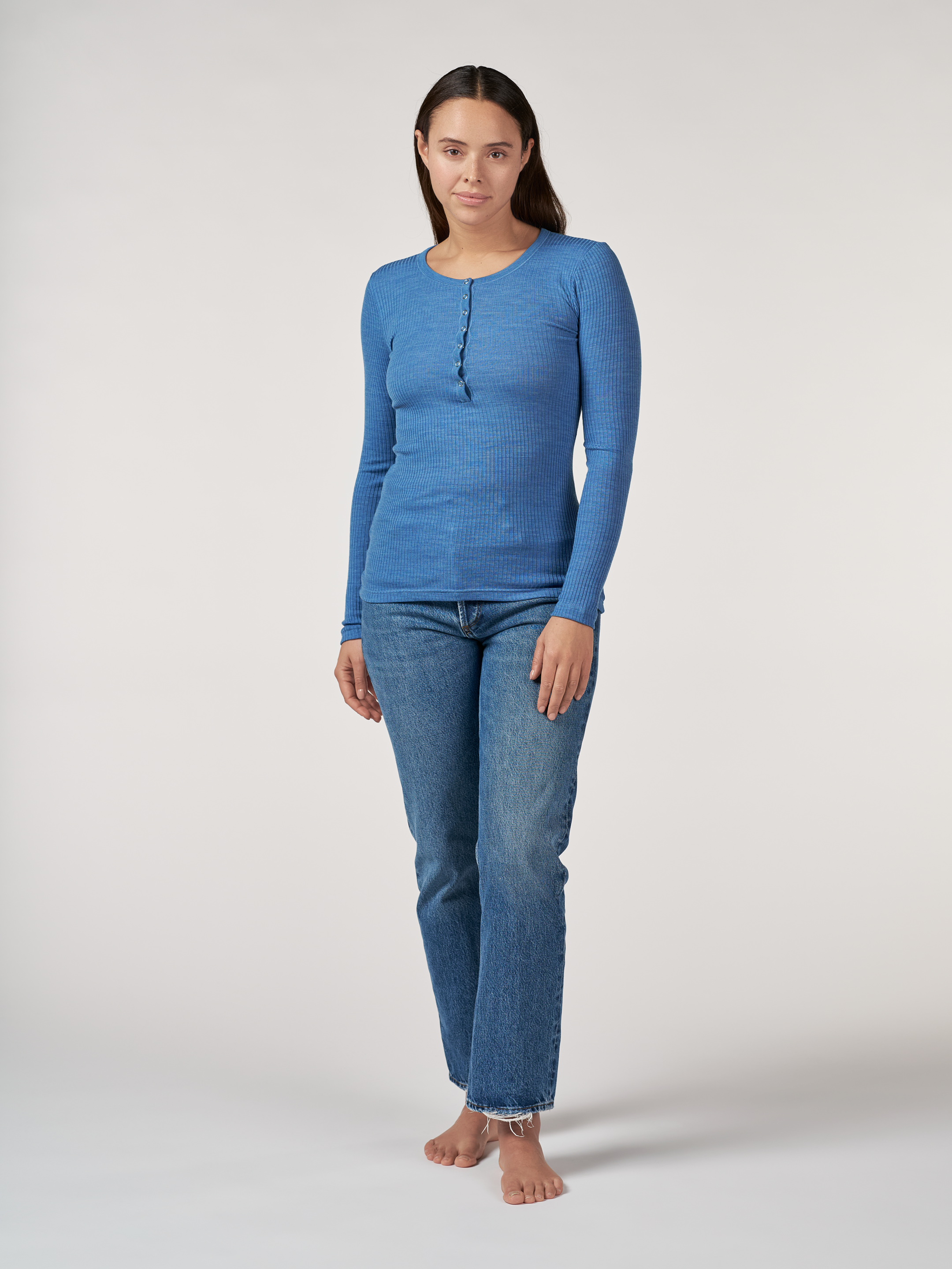 Langermet Henley-topp 3