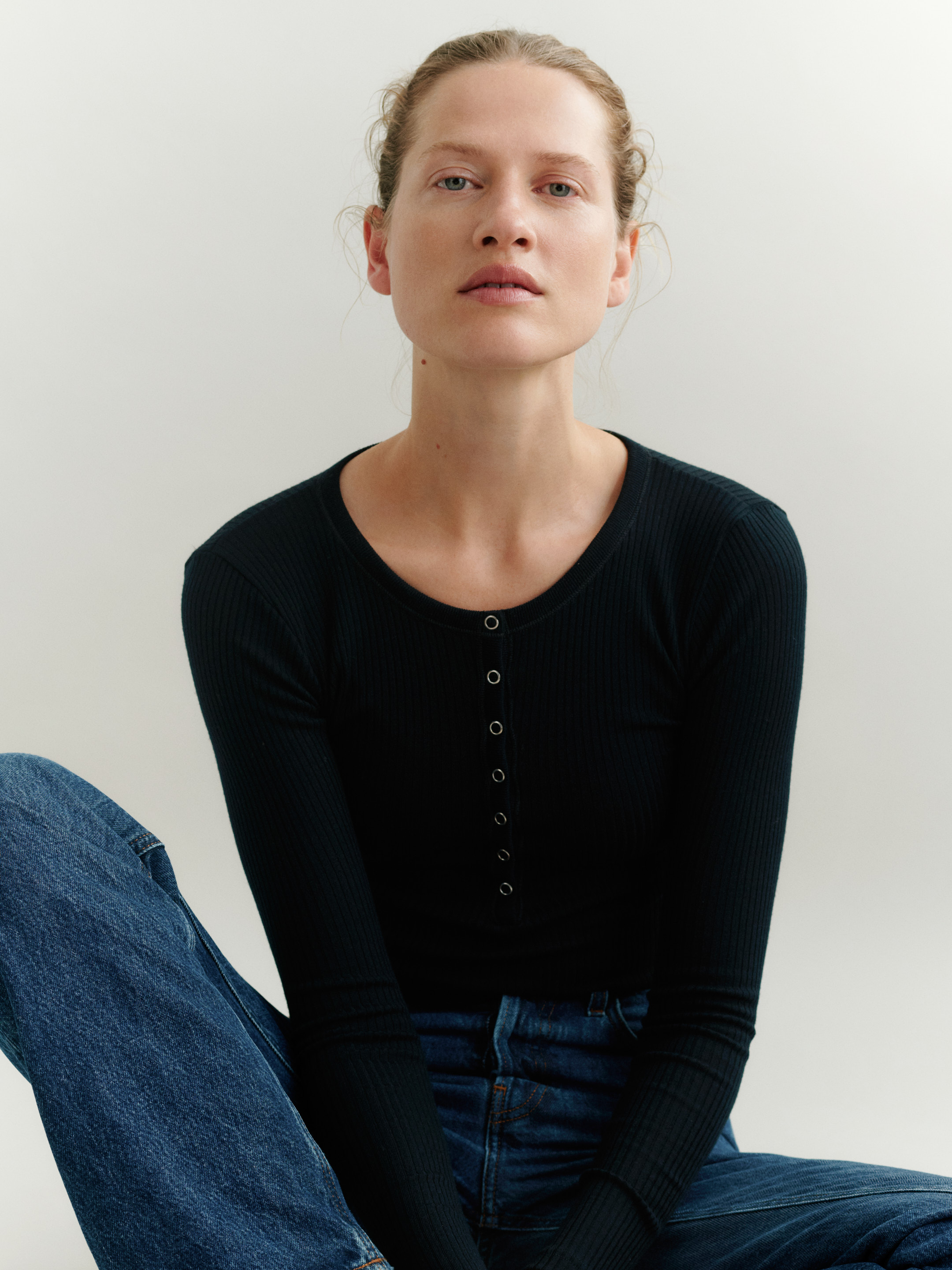 Langermet Henley-topp 1