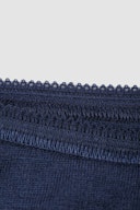 Women's merino wool midi briefs Navy blue