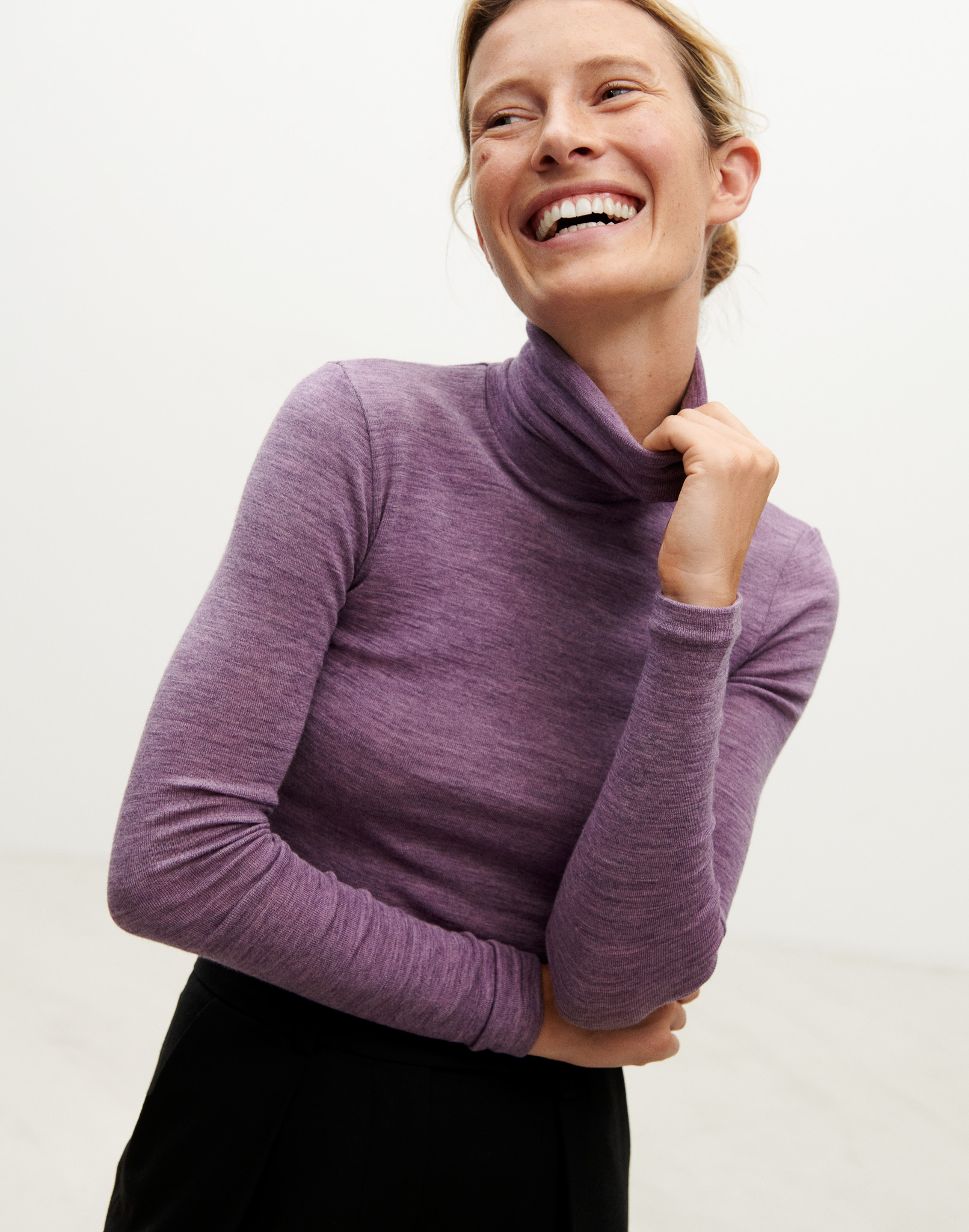 Roll neck long sleeve top 2