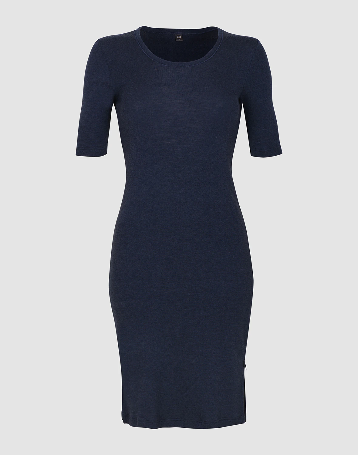 Women's merino wool dress in Navy blue - Free shipping - Dilling Women's merino wool dress in Navy blue - Free shipping - Dilling