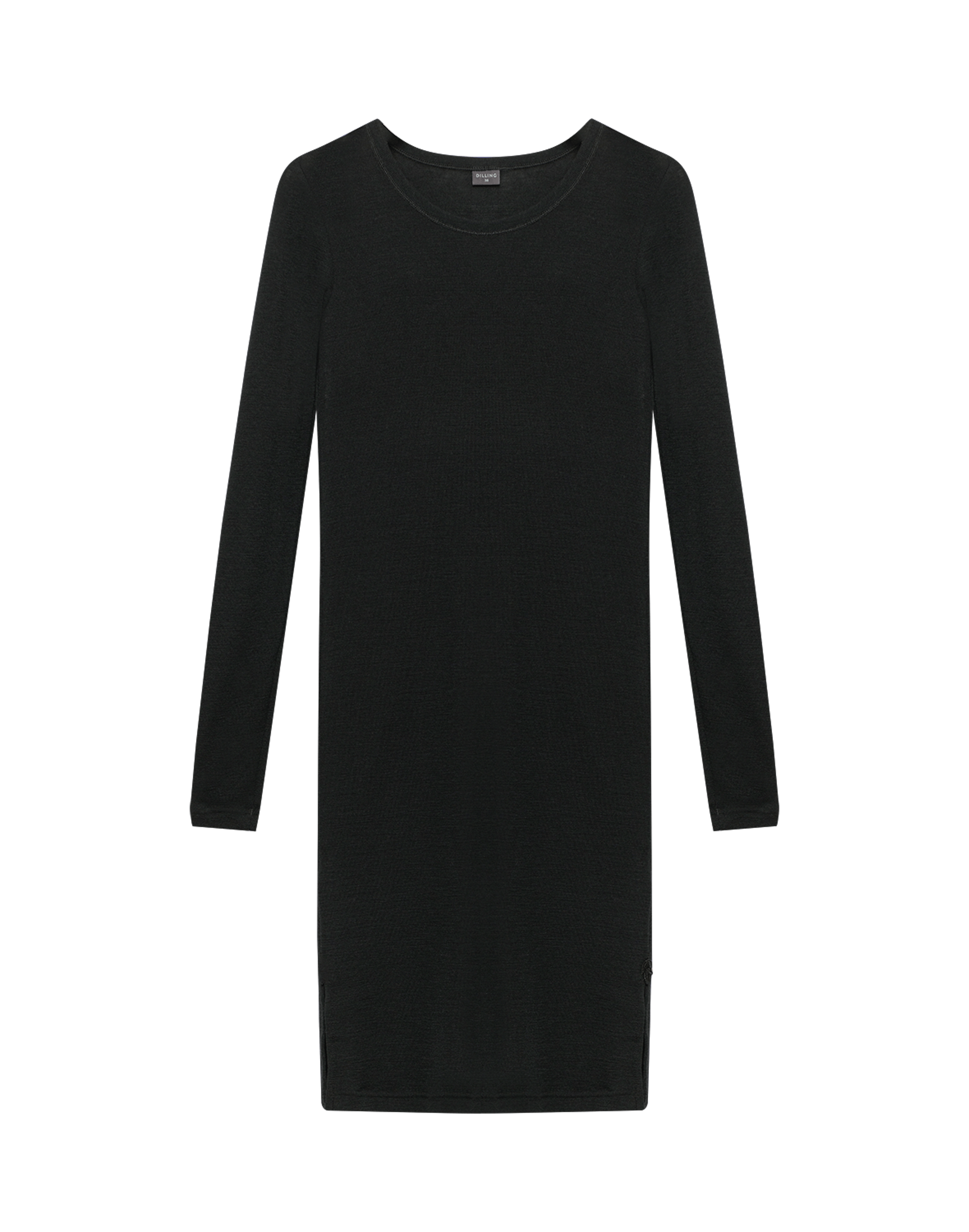 Robe en laine de merinos pour femme Noir Dilling