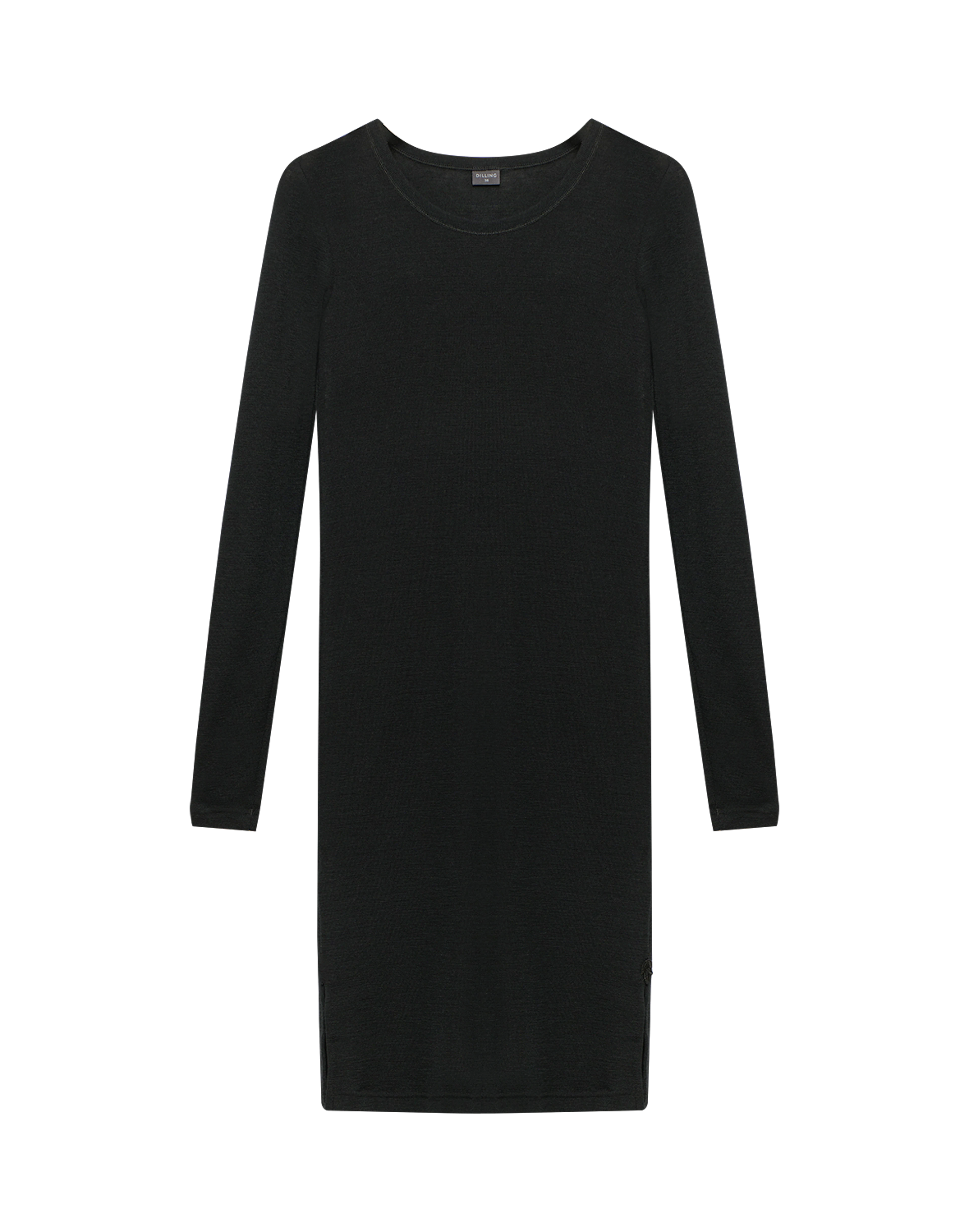 long sleeve merino wool dress Caroline Ribbed Twirl Dress