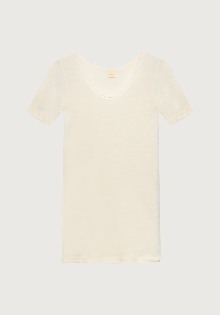 T-skjorte med rund hals og blonder