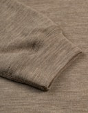 Tröja med hög hals i merinoull för dam Brun melange