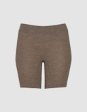 Women's merino wool shorts Brown melange