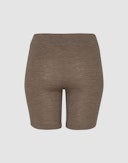 Women's merino wool shorts Brown melange