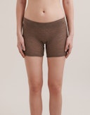 Women's merino wool shorts Brown melange