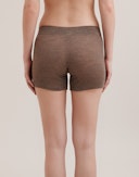 Women's merino wool shorts Brown melange