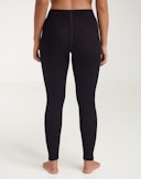 Merinouldleggings med bred elastikkant til damer  Sort