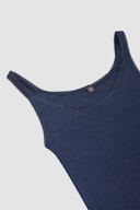 Women's merino wool strap top Navy blue