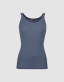 Singlet i merinoull til dame Tordenblå