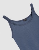 Singlet i merinoull til dame Tordenblå