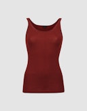 Women's merino wool strap top Christmas heart