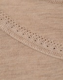 Women's merino wool strap top Beige melange