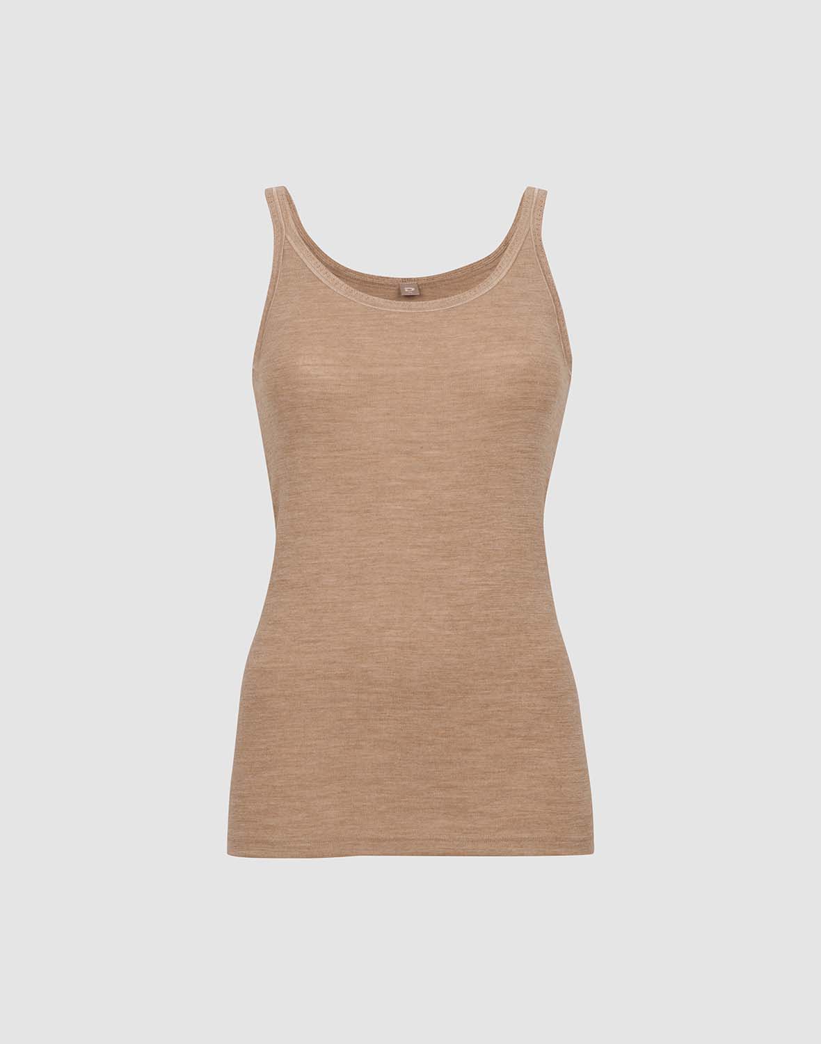 Singlet i merinoull til dame
