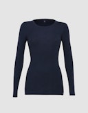 Shirt van merinowol voor dames Marineblauw
