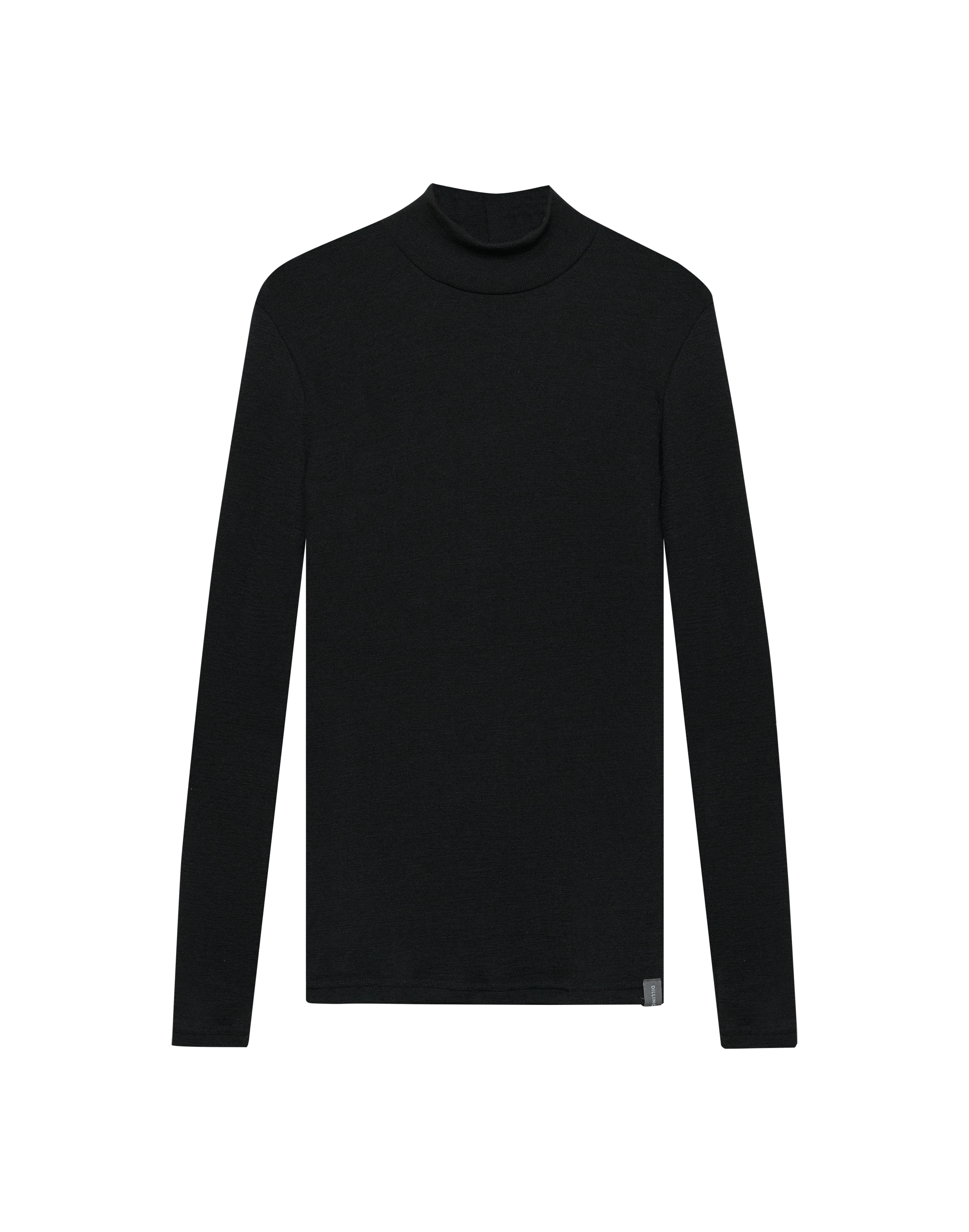 Women's merino wool high neck top in Black - €59.99 - Dilling
